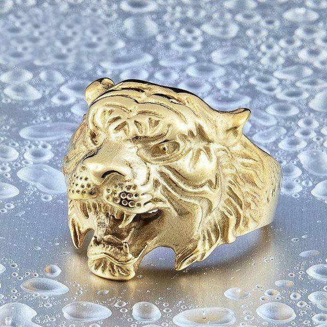 Tiger Head Ring Gold / 6 Rings