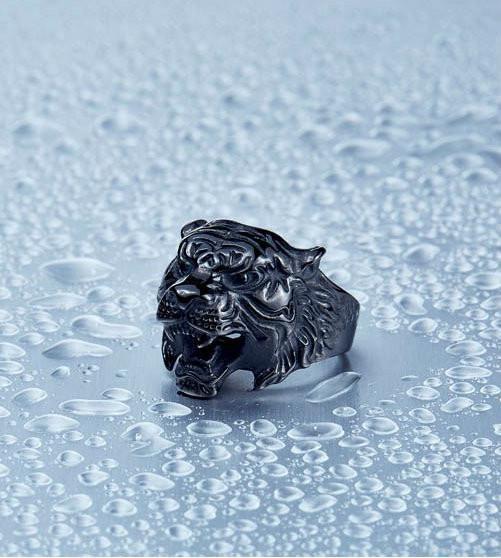 Tiger Head Ring Rings