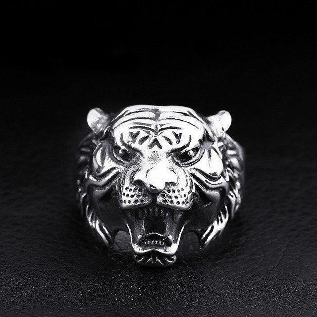 Tiger Head Ring Silver / 7 Rings