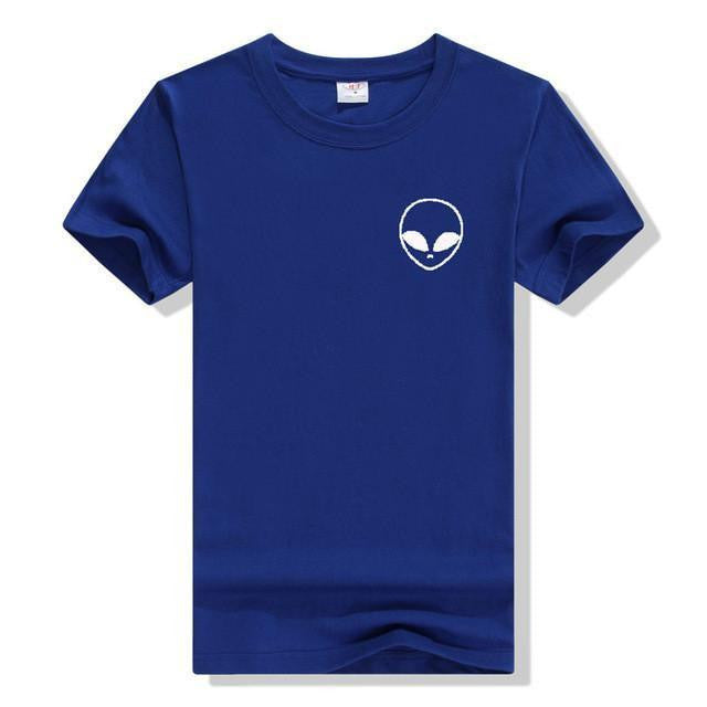 Womens Alien Relaxed Fit Tees Blue - White / S Shirts