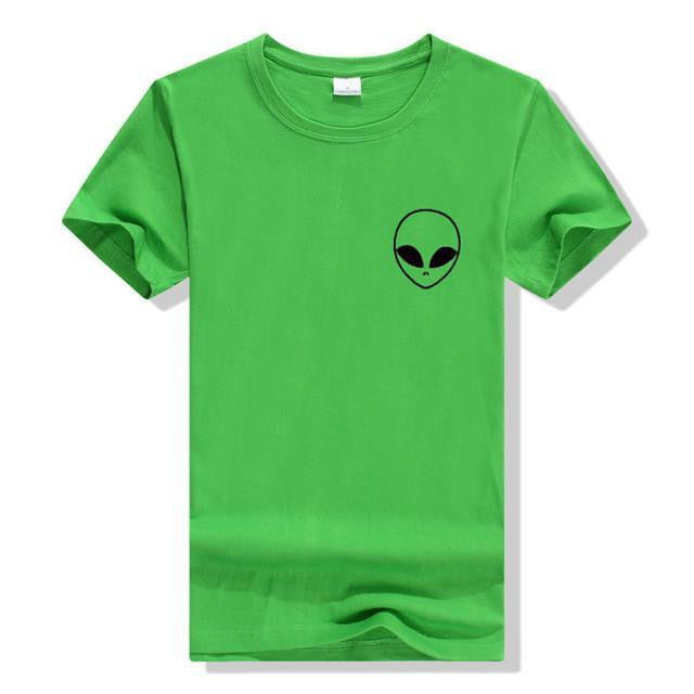 Womens Alien Relaxed Fit Tees Green - Black / S Shirts