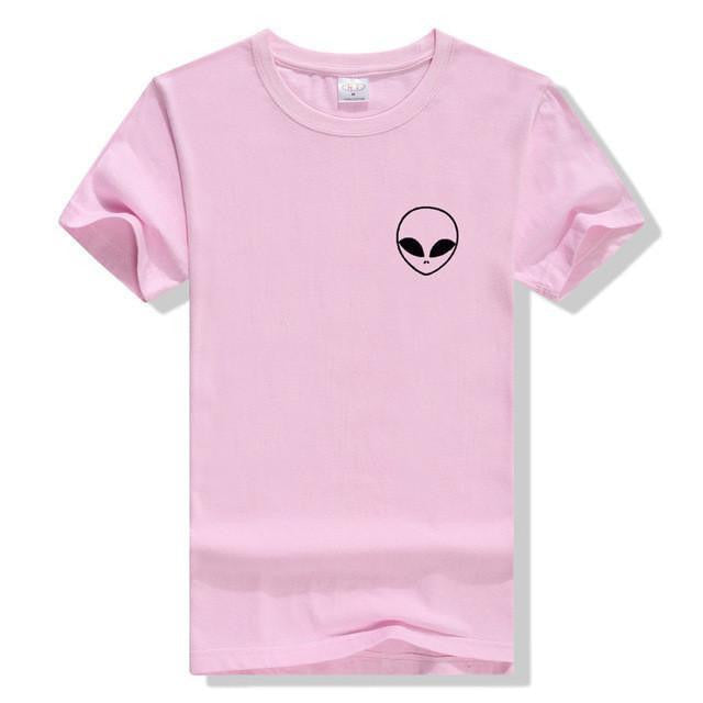 Womens Alien Relaxed Fit Tees Pink - Black / S Shirts