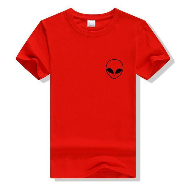 Womens Alien Relaxed Fit Tees Red - Black / S Shirts