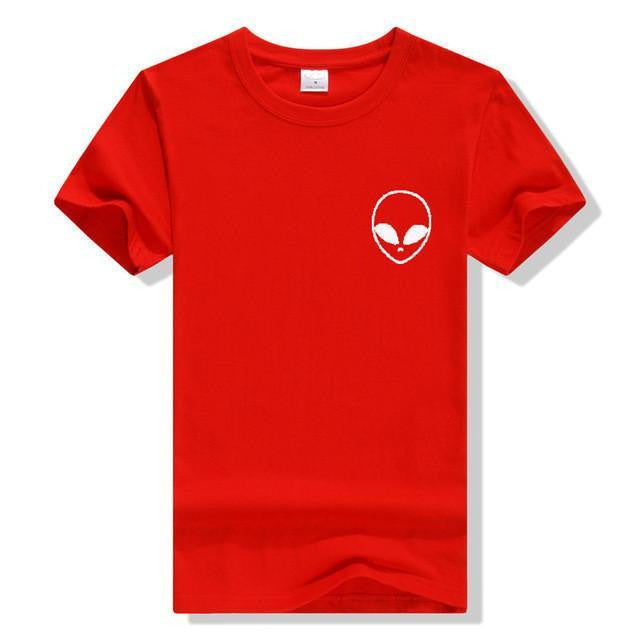 Womens Alien Relaxed Fit Tees Red - White / S Shirts