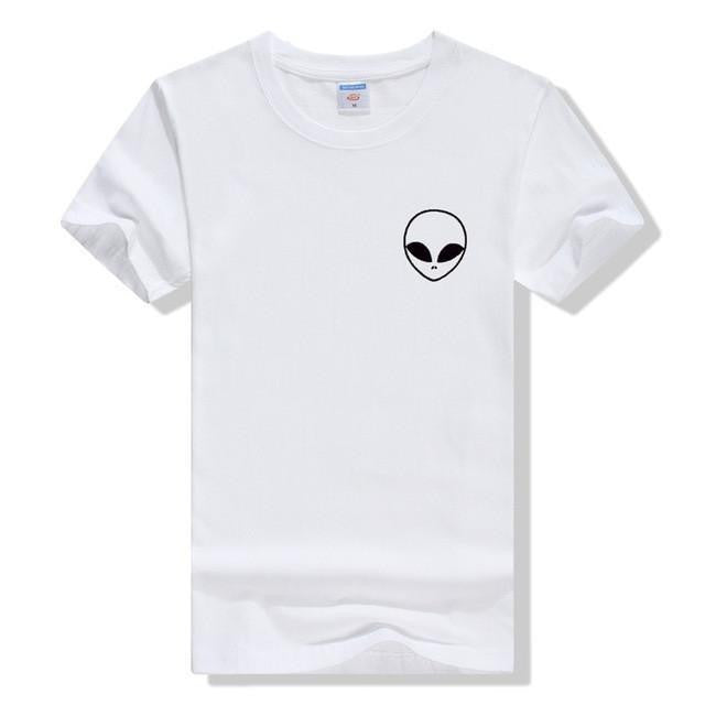 Womens Alien Relaxed Fit Tees White - Black / L Shirts