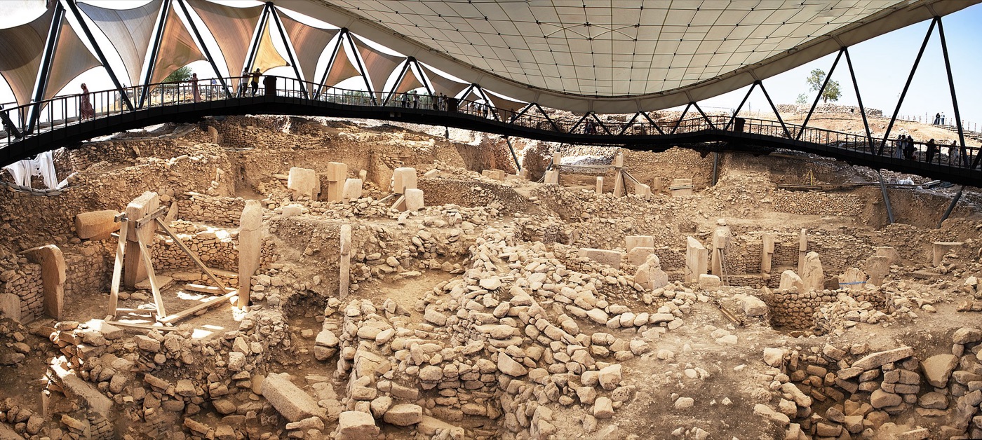 The T-shaped megalithic pillars of Göbekli Tepe, Turkey